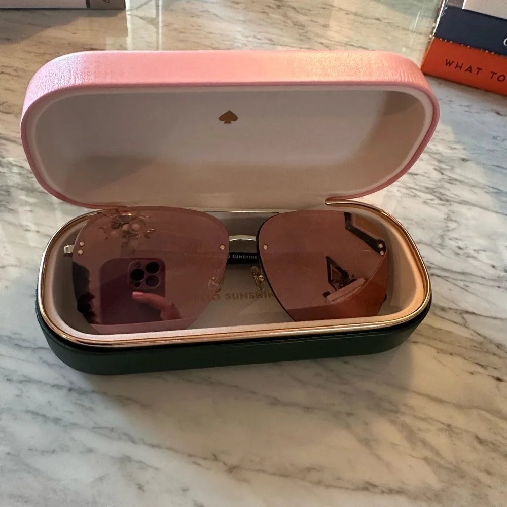 kate spade Pink Gradient Aviator Sunglasses